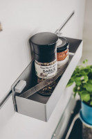 Spice rack, including fixing strap